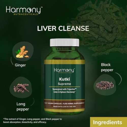 Kutki Supreme - Harmony Nutraceuticals Ayurvedic Medicine for Healthy Skin, Immune and Respiratory Systems - 120 Vegan Organic Capsules Harmony NutraceuticalsAu supplements