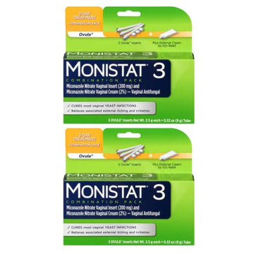 Monistat 3 Vaginal Antifungal Combination Pack - 3 Each, Pack of 2 MonistatAu supplements