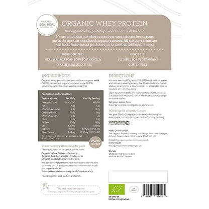 The Organic Protein Co. - Madagascan Vanilla Organic Whey Protein Powder The Organic Protein CompanyUS supplements
