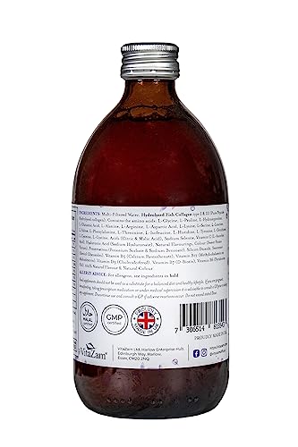 Diamond Elixir Marine Liquid Collagen Type 1 & 3 Hydrolysed Collagen Peptides 10000mg VitaZamUS supplements