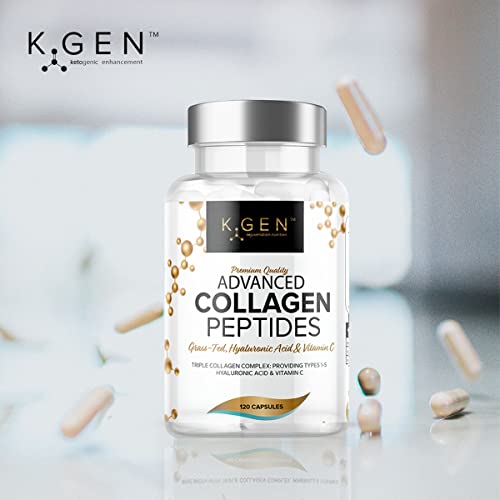 Pure Collagen Supplements Capsules Grass Fed Advanced Multi Collagen Peptides K GEN rejuvenation nutritionUS supplements