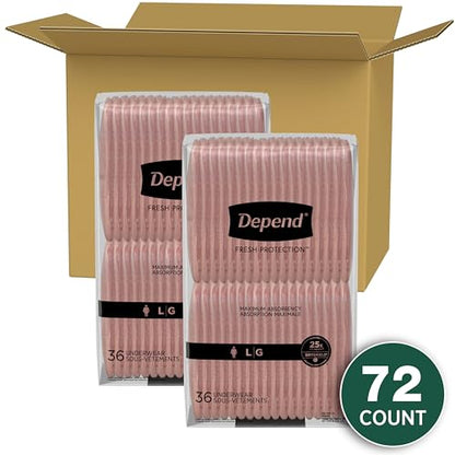Depend Fresh Protection Adult Incontinence Underwear for Women DependUS supplements