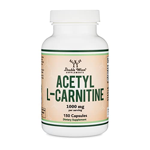 Acetyl L-Carnitine 1,000mg Per Serving, 150 Capsules (ALCAR for Brain Function Support Double Wood SupplementsUS supplements