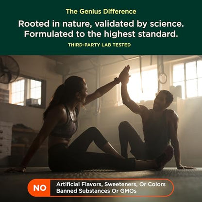 The Genius Brand Genius Hydrate - Electrolyte Supplement for Daily Hydration - Coconut Water - Sugar-Free - 8 Essential Minerals & Nutrients - Non-GMO - Blue Raspberry - 50 Servings The Genius BrandUS supplements
