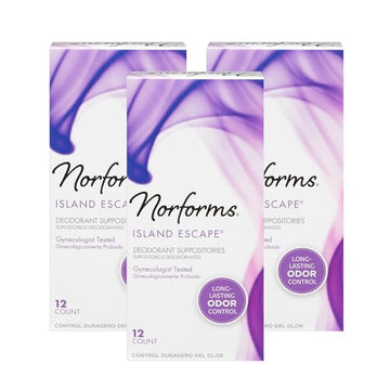 Norforms Feminine Deodorant Suppositories, Long Lasting Odor Control, Tropical Splash Scent NorformsAu supplements