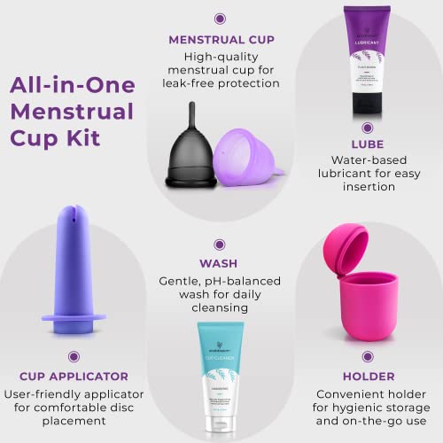 Ecoblossom Complete Menstrual Cup Kit - Small & Large Reusable Period Cups, Silicone Sterilizer EcoBlossomAu supplements