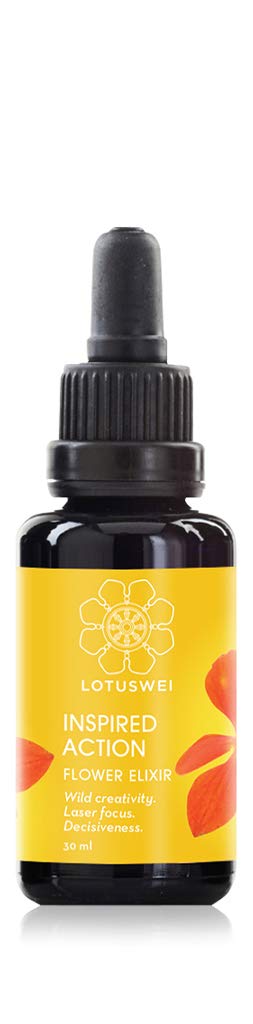 LOTUSWEI Inspired Action Flower Essence Elixir – Enhance Focus, Concentration, Mental Clarity & Creativity – Flower Remedy Supplement LOTUSWEIAu supplements