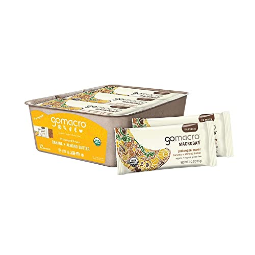 GoMacro MacroBar Organic Vegan Protein Bars - Banana + Almond Butter, (2.3 Ounce Bars GoMacroAu supplements