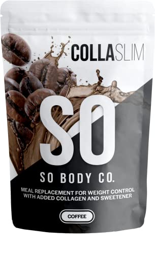 CollaSlim, Meal Replacement Shake with Added Collagen, Vitamins and Minerals, 800g, Balanced Meal Shake, Healthy Shake, Coffee Diet Shake. So Body CoAu supplements