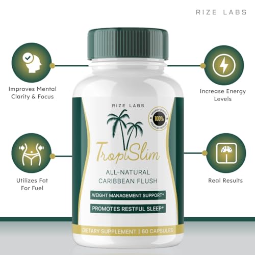 rize labs (5 Pack Tropislim Weight Loss Supplement, Tropislim Capsules for Total Body rize labsAu supplements