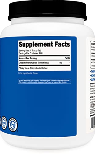 Nutricost Creatine Monohydrate Micronized Powder (1 KG) - Pure Creatine Monohydrate NutricostUS supplements