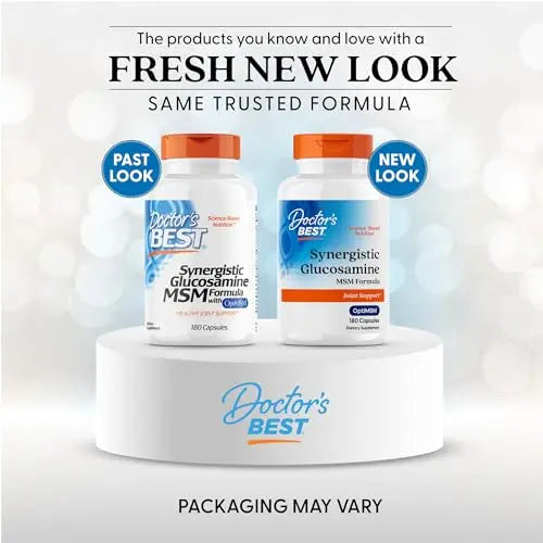 Doctors Best Synergistic Glucosamine MSM Formula, Joint Support, Non-GMO, Gluten Free, Soy Free 180 Capsules Doctor's BESTAu supplements
