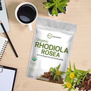 Micro Ingredients Organic Rhodiola Rosea Root Extract, 50g Powder | Adaptogenic Herb Micro IngredientsUS supplements