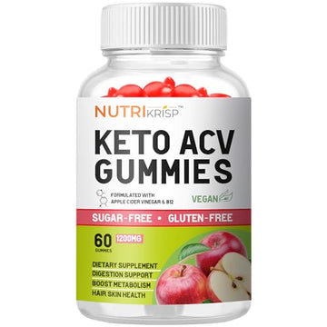 NutriKrisp Organic Keto ACV Gummy for Weight Loss - Sugar & Gluten Free Apple Cider NutriKrispUS supplements
