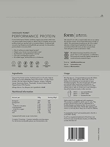 Form Performance Protein - Vegan Protein Powder - 30g of Plant Based Protein per Serving FormUS supplements