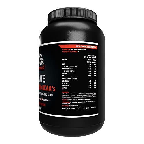 Ultimate Whey Protein + BCAA’s Powder, Premium High Protein Isolate, Enhance Lean Muscle Mass and Recovery, 1kg I AM MUSCLEAu supplements