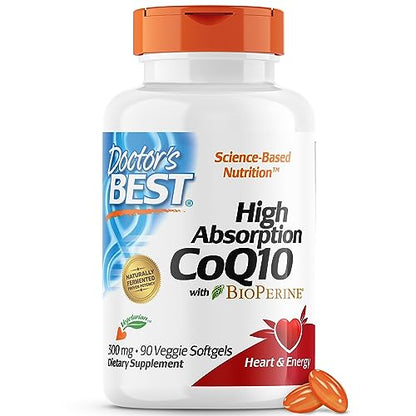 Doctor's Best High Absorption CoQ10 with BioPerine, Heart Health & Energy Production Doctor's BESTUS supplements