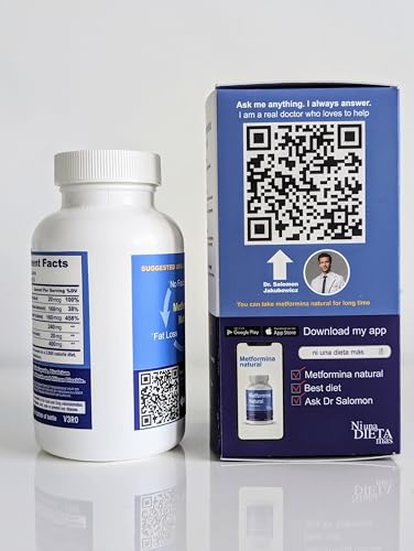 METFORMINA Natural - Weight Loss Aid and Metabolism Support - Dr Salomon, 60 Cap Ni una dieta másUS supplements