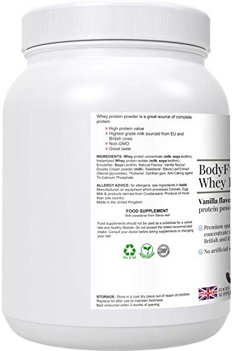 Complementary Supplements - BodyFuel Whey Protein Isolate & Concentrate Vanilla Flavour Complementary SupplementsUS supplements
