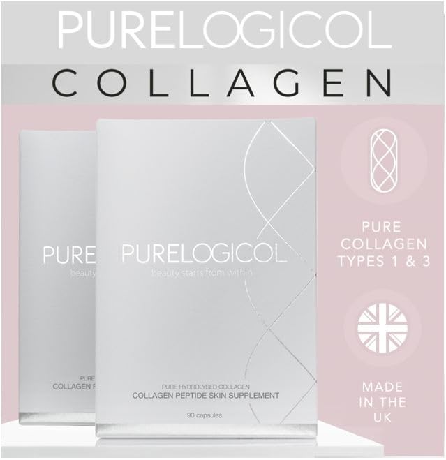 Collagen Tablets, Best Hydrolysed Protein Peptide Skin Supplement - 90 x Collagen Capsules x 800mg PurelogicolAu supplements