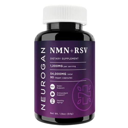 Neurogan NMN + Resveratrol Capsules – Cellular Health & Energy Support – 1200mg Nicotinamide Mononucleotide and Trans-Resveratrol per Serving, 90 Count NeuroganAu supplements