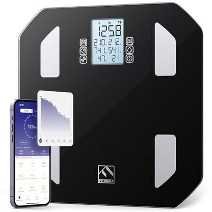 FITINDEX Smart Scale, FSA HSA Eligible Scale for Body Weight, Body Fat Scale with All-in-one FITINDEXUS supplements