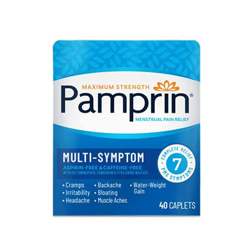 Pamprin Multi-Symptom Formula, with Acetaminophen, Menstrual Period Symptoms Relief including Cramps PamprinAu supplements