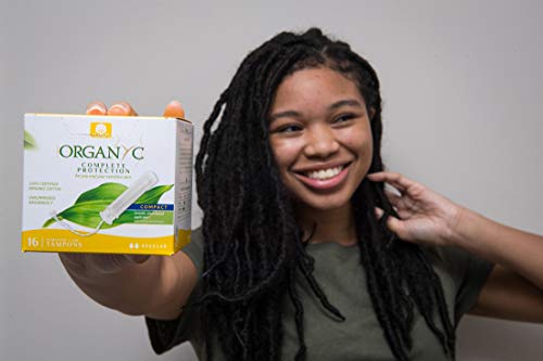 Organyc 100% Certified Organic Cotton Tampons, Plant-Based Eco-Applicator, Regular Flow, 16 Count OrganycAu supplements
