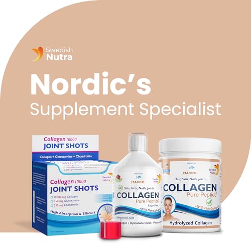 Swedish Nutra Powder Marine Collagen - Pack of 300g, 30 Day Supply | Minimize Fine Lines, Wrinkles & Improve Skin Elasticity | High Absorption Rate Swedish NutraAu supplements
