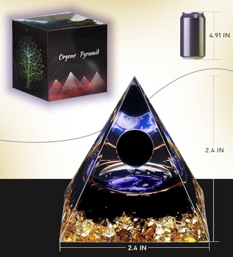Yin Yang Healing Crystal Orgonite Pyramid - Tai Chi with Obsidian Ball - Taiji Reiki Chakra Meditation FENGSHUI-CAISHENAu supplements