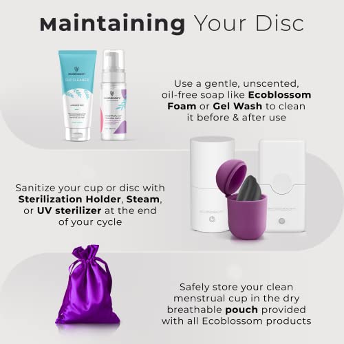 EcoBlossom Reusable Menstrual Disc with Removal String - The Most Reliable Medical Grade Silicone EcoBlossomAu supplements
