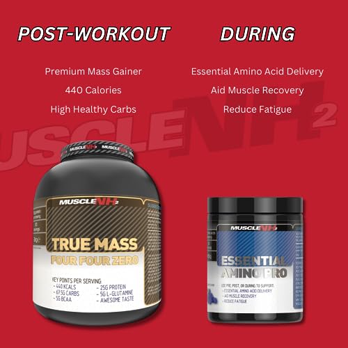 MuscleNh2 True Mass Four Four Zero Mass Gainer Protein Powder, High Calories and Protein MuscleNh2Au supplements