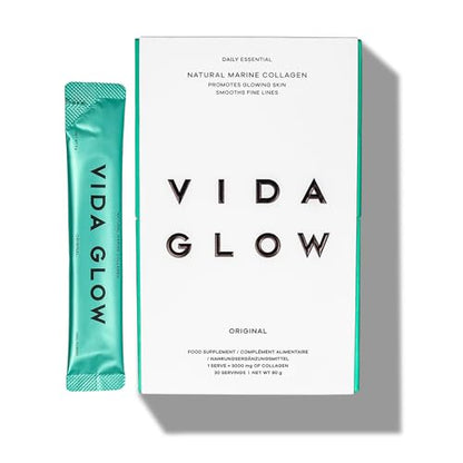 Vida Glow - Natural Hydrolysed Marine Collagen Sachets | Promotes Glowing Skin + Smooths Fine Lines Vida GlowUS supplements