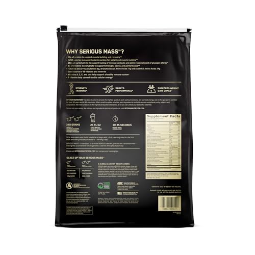 Optimum Nutrition Serious Mass Weight Gainer Protein Powder, Vitamin C, Zinc and Vitamin Optimum NutritionUS supplements