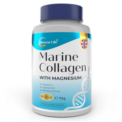 Reverse Life Powerful Marine Collagen Tablets 1800mg with Vitamin C & Vitamin D3 + Magnesium Reverse LifeUS supplements