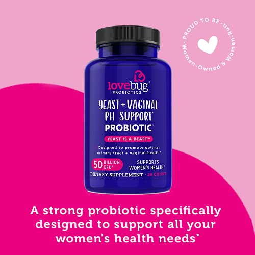 Lovebug Yeast + Vaginal pH Support | Clinically Studied Ingredients for Yeast & UTIs lovebug PROBIOTICSAu supplements