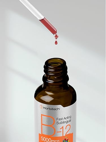 B-12 | 5000mcg | 4oz | Natural Berry Flavor Fast-Acting Sublingual Liquid Vitamin HorbäachAu supplements