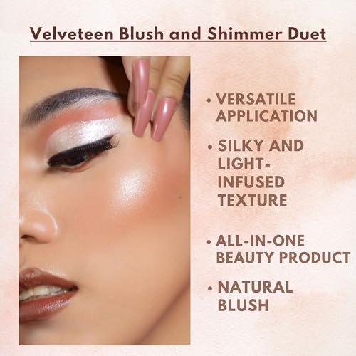 GA-DE Velveteen Blush and Shimmer Duet, 50 - Formulated with Micronized Pearls and Pigments for Sculpting Face and Décolleté - Paraben-Free - 0.26 oz GA-DEAu supplements