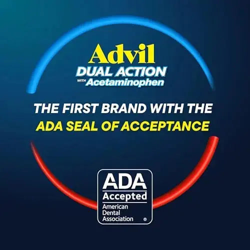 Advil Dual Action Coated Caplets with Acetaminophen, 250 Mg Ibuprofen and 500 Mg Acetaminophen Per Dose (2 Dose Equivalent) for 8 Hour Pain Relief - 72 Count AdvilAu supplements