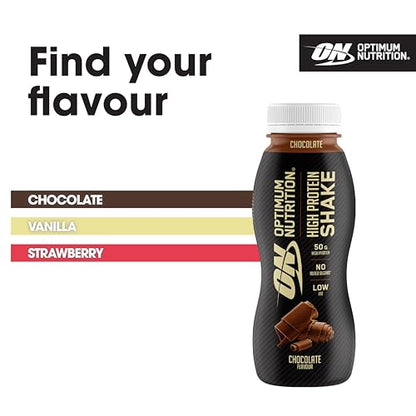 Optimum Nutrition High Protein Shake Bottles, Ready To Drink Healthy Snacks, No added Optimum NutritionUS supplements