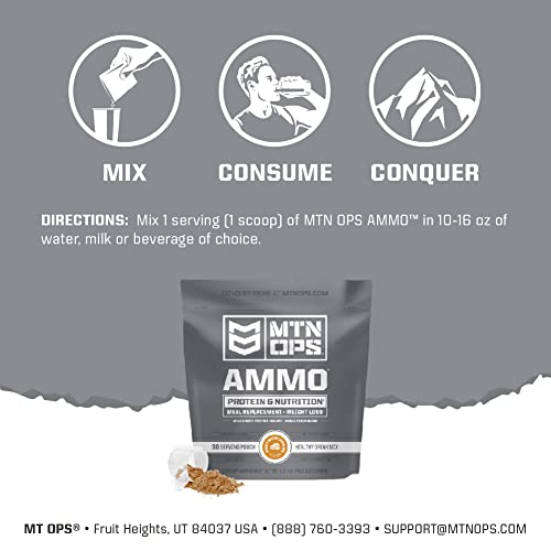 MTN OPS Ammo Protein Powder Meal Replacement Shake for Lean Muscle Building MTN OPSUS supplements