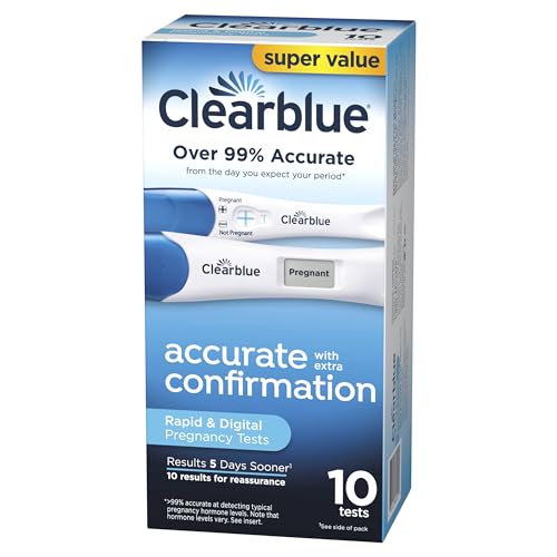 Clearblue Pregnancy Test Combo Pack, 10ct - Digital with Smart Countdown & Rapid ClearblueUS supplements