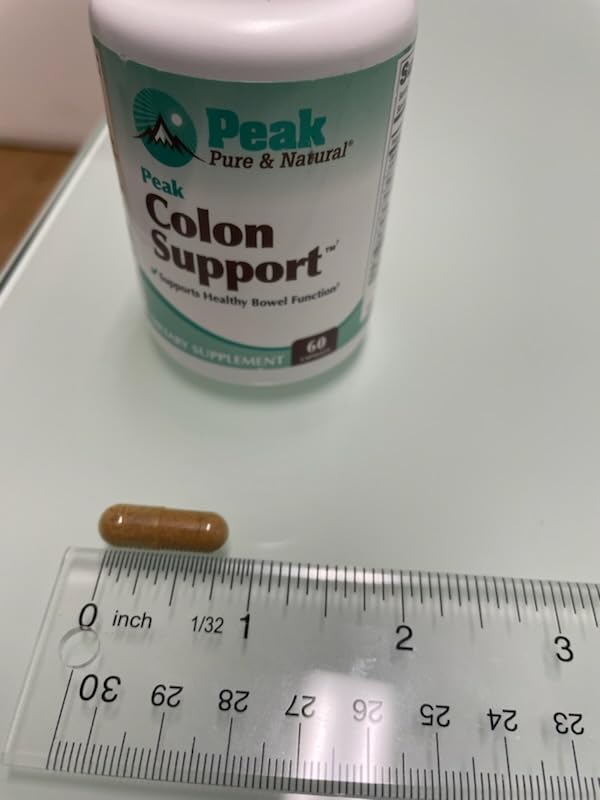 Peak Pure & Natural Colon Support - Colon Cleanse and Detox Supplement for Digestive Health - Gut Health Support with Inulin and Senna Leaf Extracts - with Fiber, Prebiotics, and Probiotics - 1 Pack Peak Pure & NaturalAu supplements