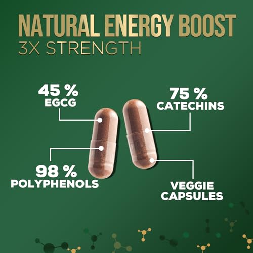 Nature's Green Tea Extract Pills 98% Standardized EGCG 1000mg - 3X Strength for Natural Nature's NutritionUS supplements