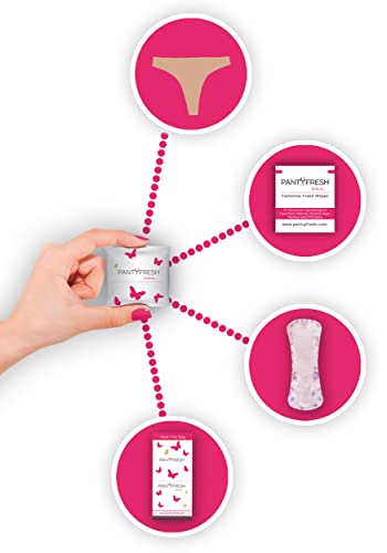 to-Go Panty Kit Includes 4 Items Seamless Thong Underwear Fresh Wipe Pantyliner & Washbag Travel Panty FreshAu supplements