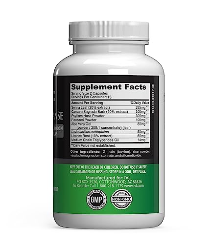 IVL - Daily Cleanse Herbal Colon Health Formula - Detoxification, Probiotic, Digestive Support IVLAu supplements
