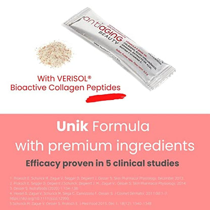 Unik Antiaging Beauty | Hydrolysed Collagen VERISOL (5 Clinical Studies) with Hyaluronic Acid UN 1K HEALTH & NUTRITIONUS supplements