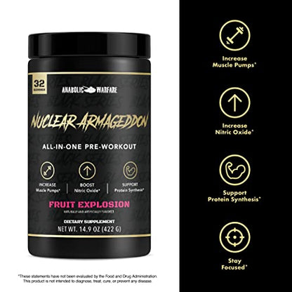Anabolic Warfare Nuclear Armageddon Pre Workout Powder Pre-Workout for Men Anabolic WarfareUS supplements