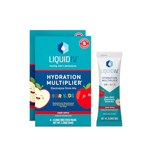 Liquid I.V. Hydration Multiplier Kids - Crisp Apple - Hydration Powder Packets | Electrolyte Liquid I.V.US supplements