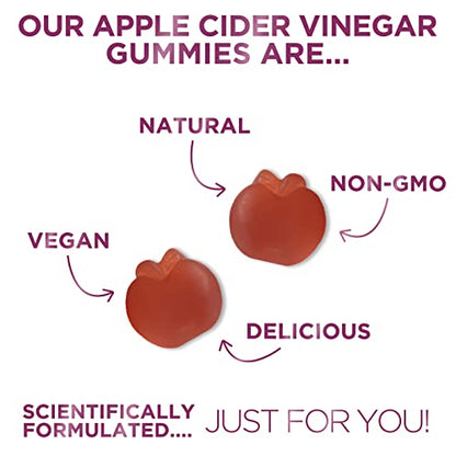 Vegan Apple Cider Vinegar Gummies | Max Strength 1000mg | Gelatin-Free, Vegan, Non-GMO Nature's NutritionUS supplements